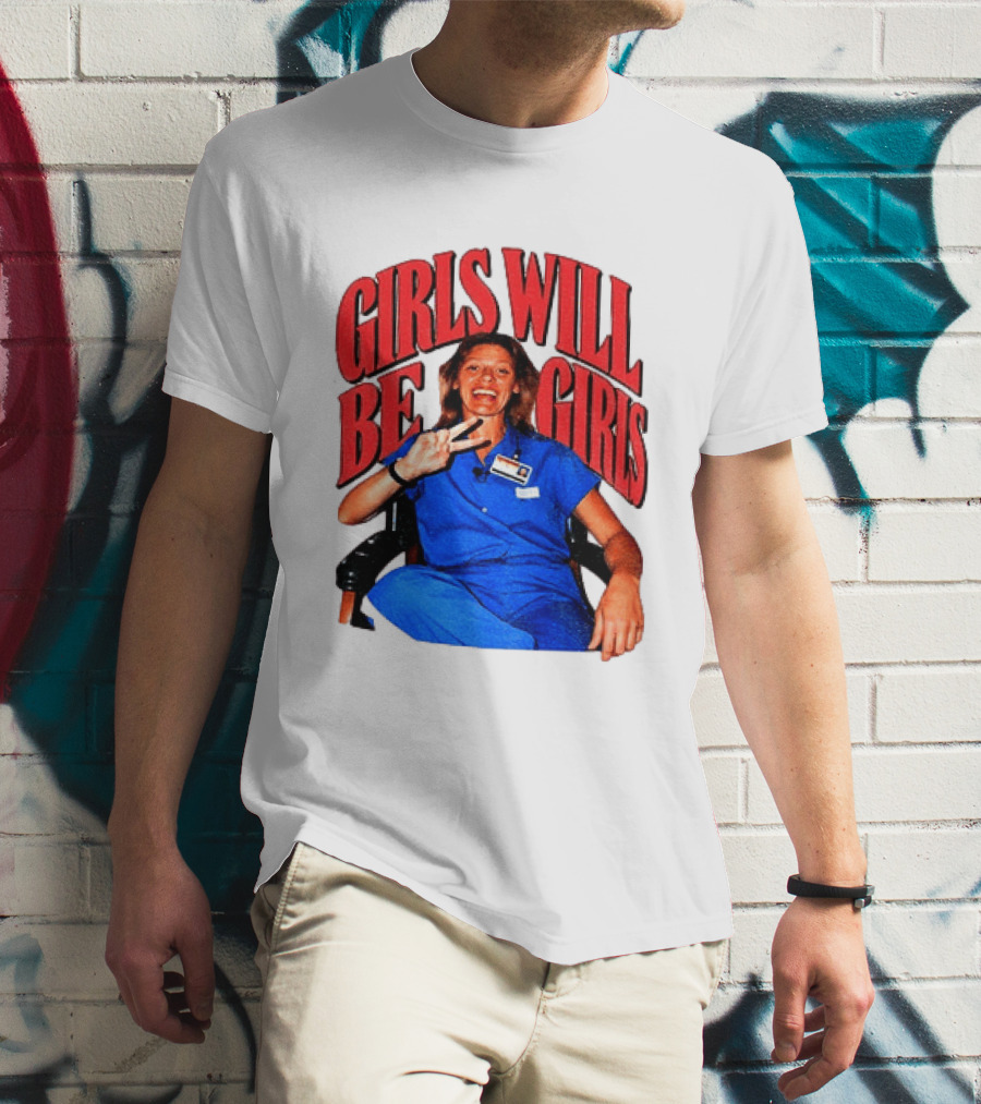 Aileen Wuornos Girls Will Be Girls Peace Sign Blue Outfit T-Shirt