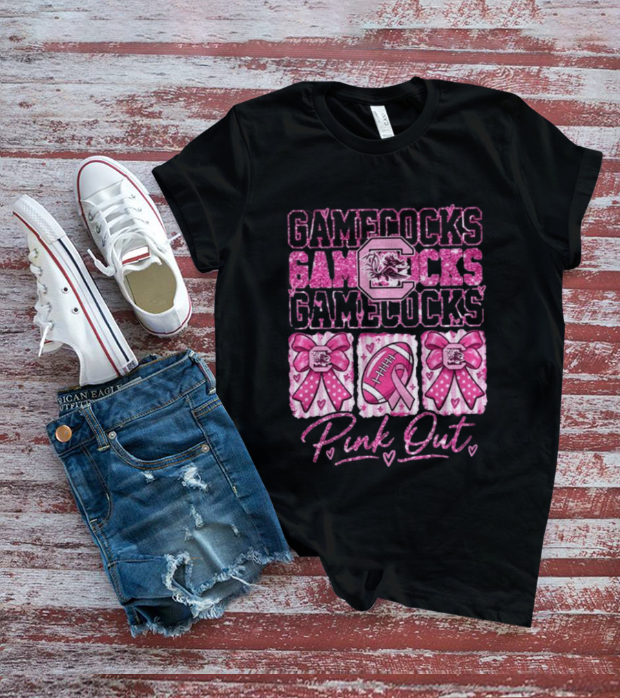 South Carolina Gamecocks Breast Cancer Awareness Pink Out Game Day T-Shirt