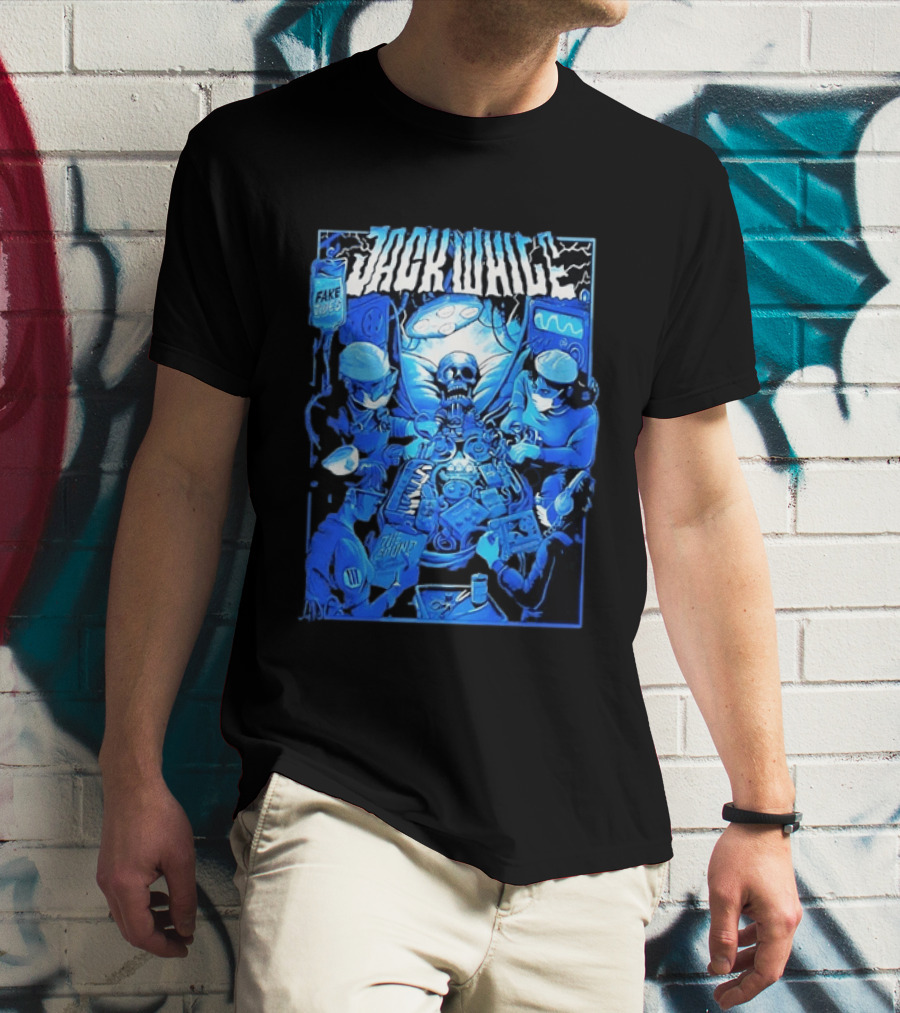 Jack White Fake Tides The Sound Rock Music Skeleton Surgeons T-Shirt