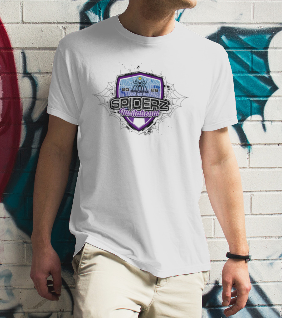 Spiderz Invitational Softball Shield With Web And Ball T-Shirt