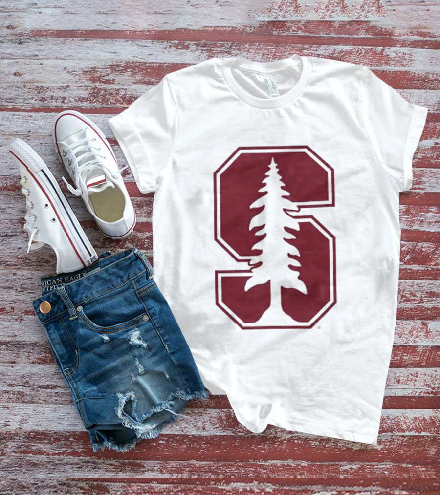 Stanford University Cardinal Block S Tree Logo NCAA T-Shirt