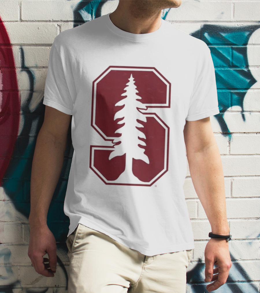 Stanford University Cardinal Block S Tree Logo NCAA T-Shirt