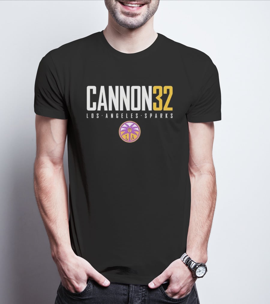 Cannon 32 Los Angeles Sparks WNBA Basketball T-Shirt