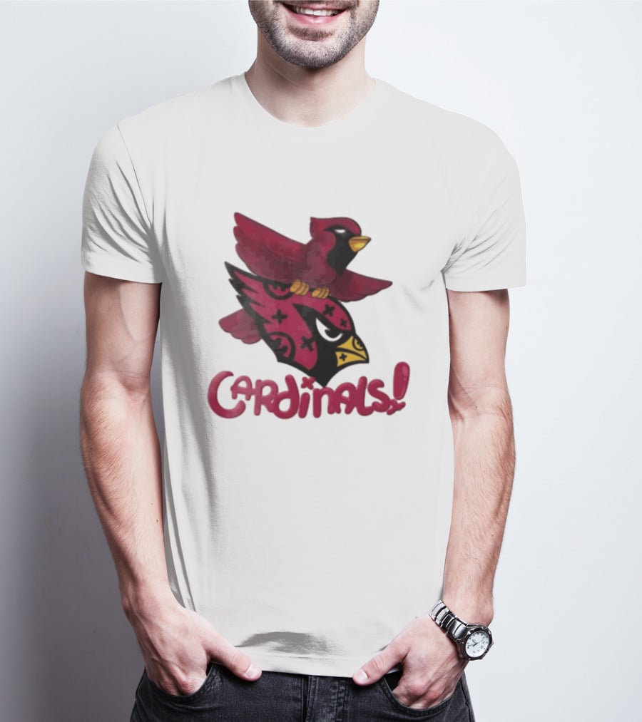 Arizona Cardinals Red Bird Iconic Fan Gear T-Shirt