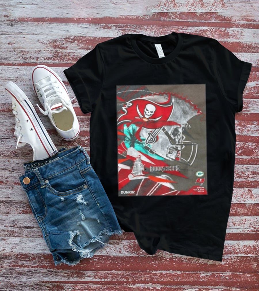 Tampa Bay Buccaneers Vs Green Bay Packers Matchup October 4 2026 Dunkin Promotion T-Shirt