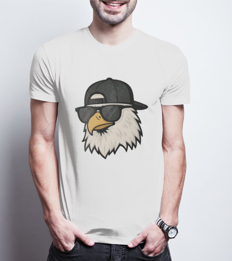 Bald Eagle Cool Sunglasses Hat T-Shirt