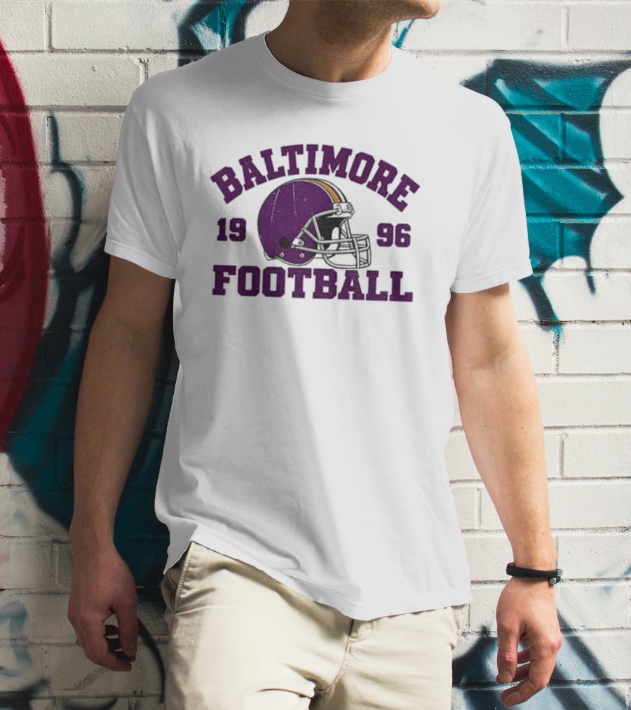 Baltimore Football 1996 Purple Helmet T-Shirt