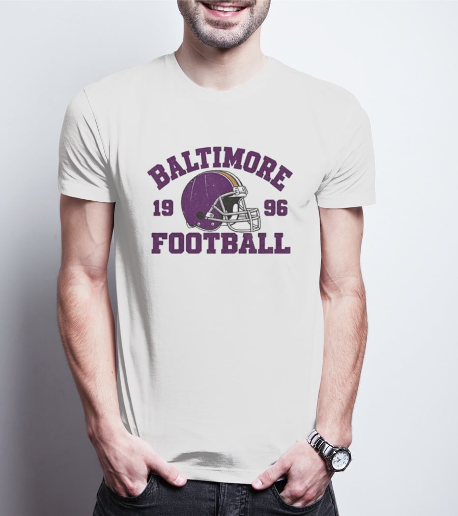 Baltimore Football 1996 Purple Helmet T-Shirt