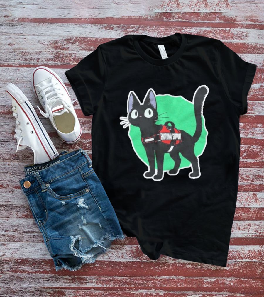 Jiji Kiki's Delivery Service Emotional Support Cat With Harness Patch T-Shirt