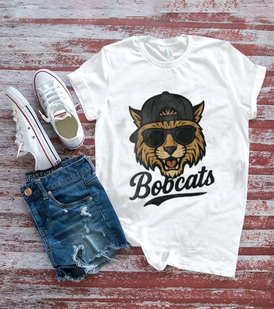Bobcats Cool Bobcat Sunglasses Baseball Cap T-Shirt