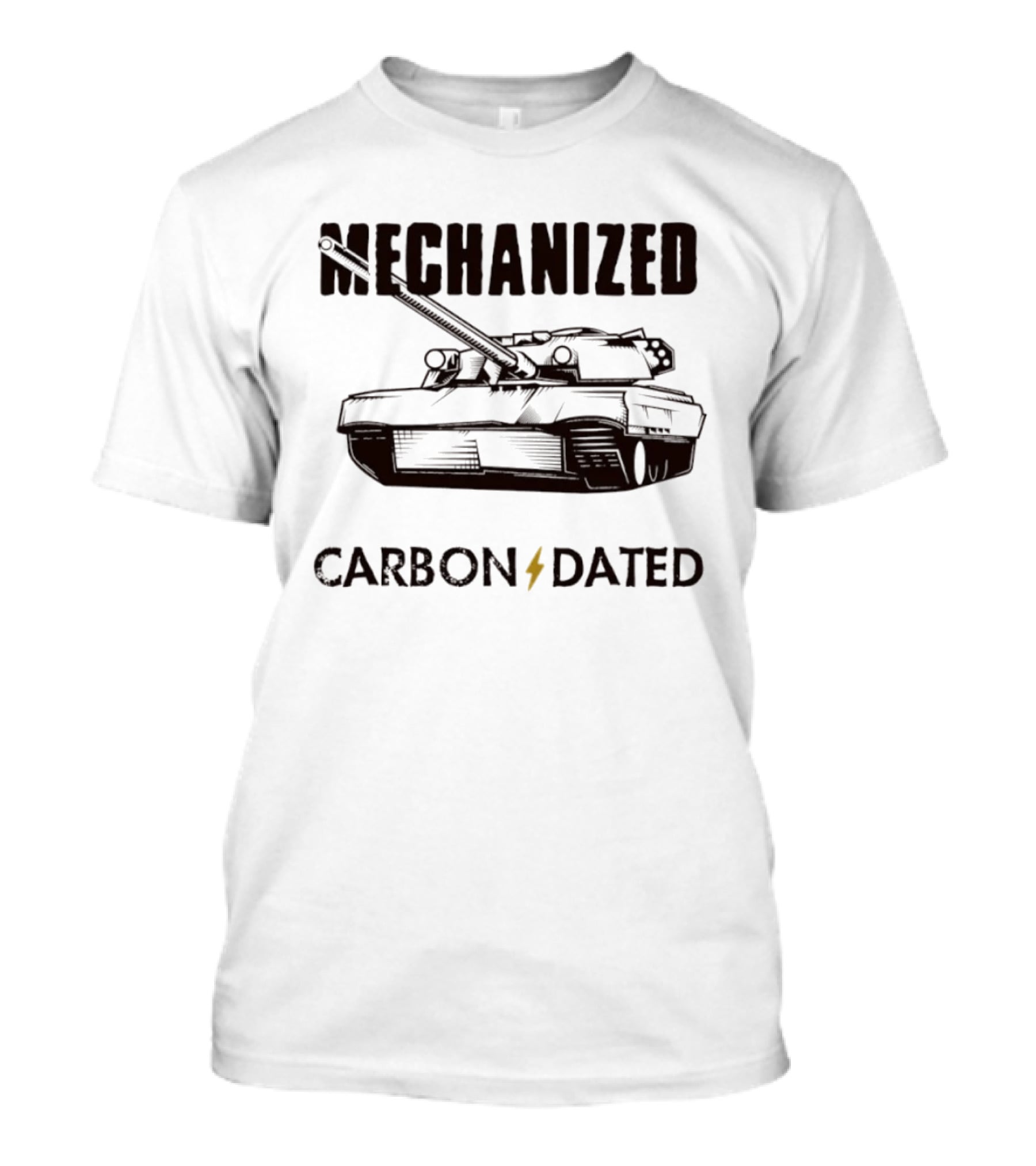 Mechanized Carbon Dated Tank Military Armored Vehicle T-Shirt