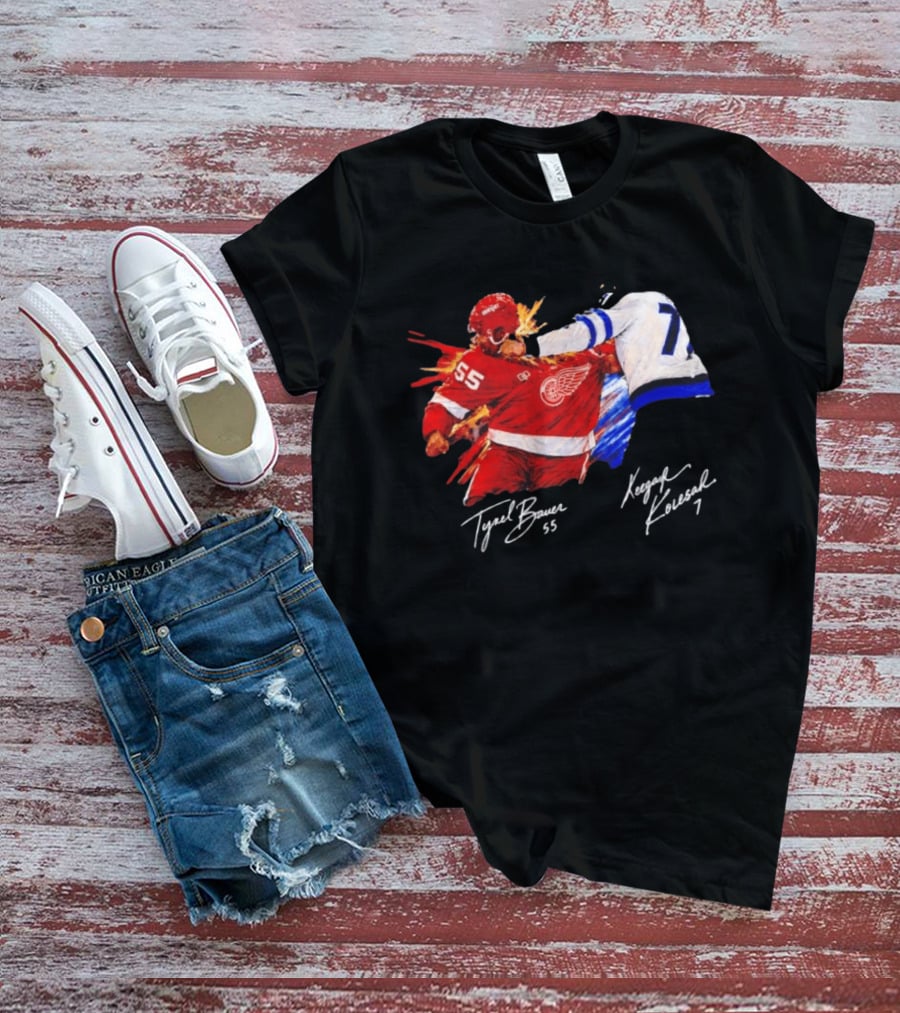 Tyrel Bauer 55 Vs Keegan Kolesar 7 Hockey Clash T-Shirt