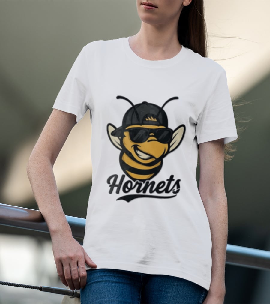Charlotte Hornets Bee Wearing Sunglasses And Cap T-Shirt