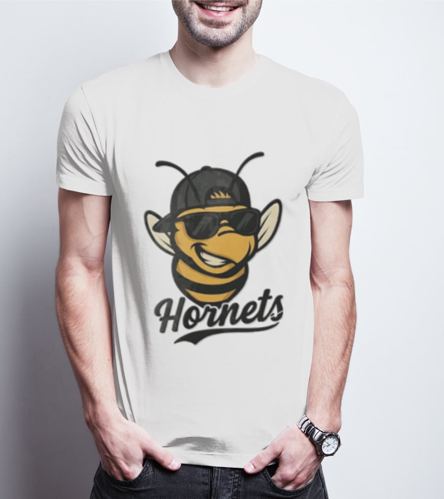 Charlotte Hornets Bee Wearing Sunglasses And Cap T-Shirt