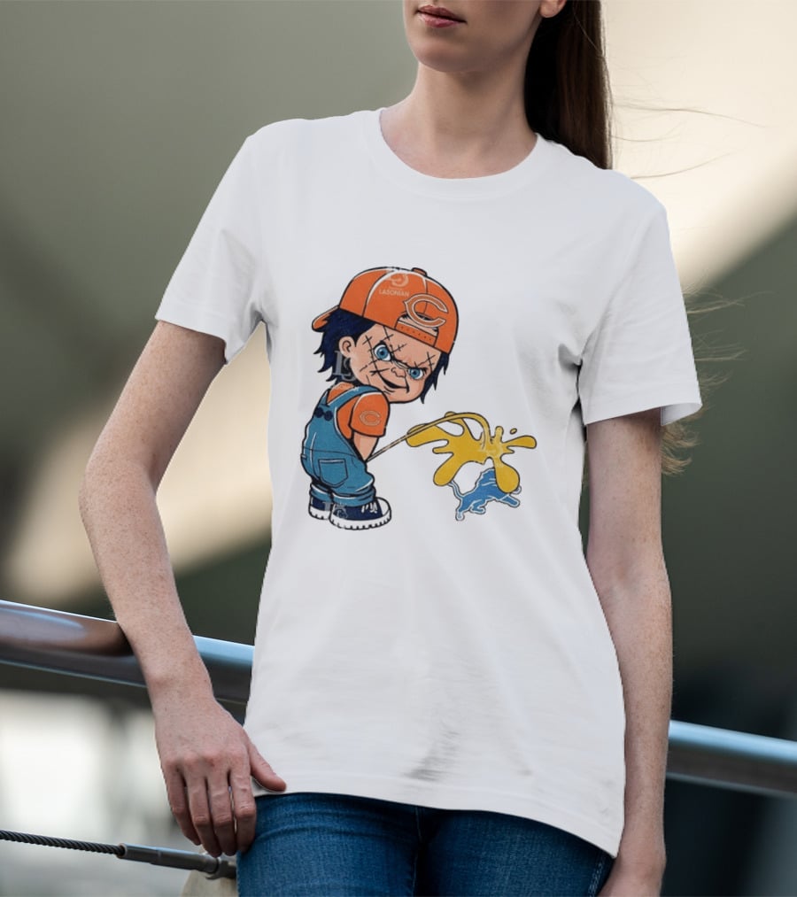 Chicago Bears Chucky Piss On Detroit Lions Rivalry Meme T-Shirt