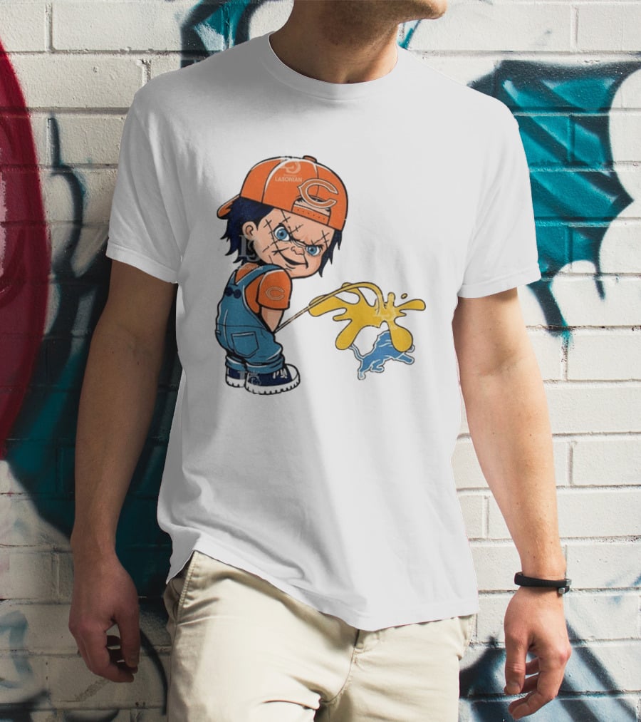 Chicago Bears Chucky Piss On Detroit Lions Rivalry Meme T-Shirt