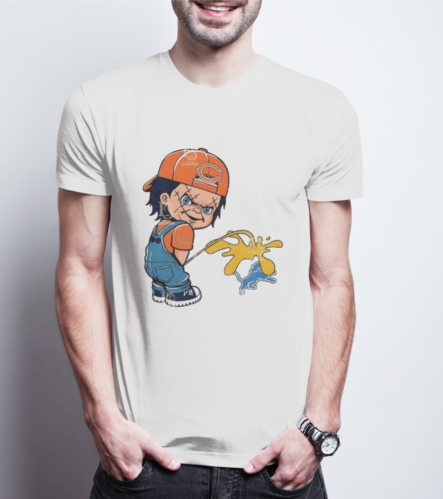 Chicago Bears Chucky Piss On Detroit Lions Rivalry Meme T-Shirt