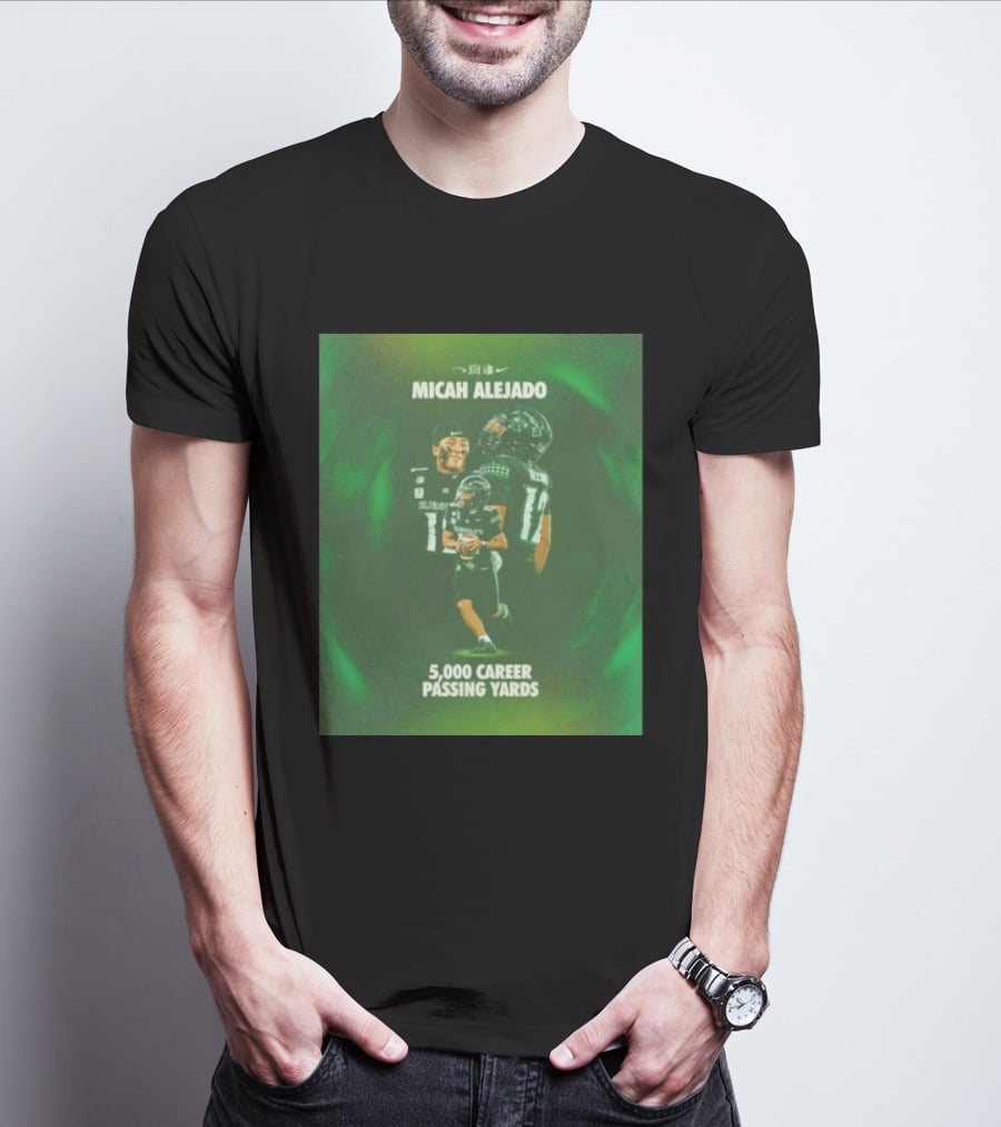 Micah Alejado 5000 Career Passing Yards Honolulu Football T-Shirt