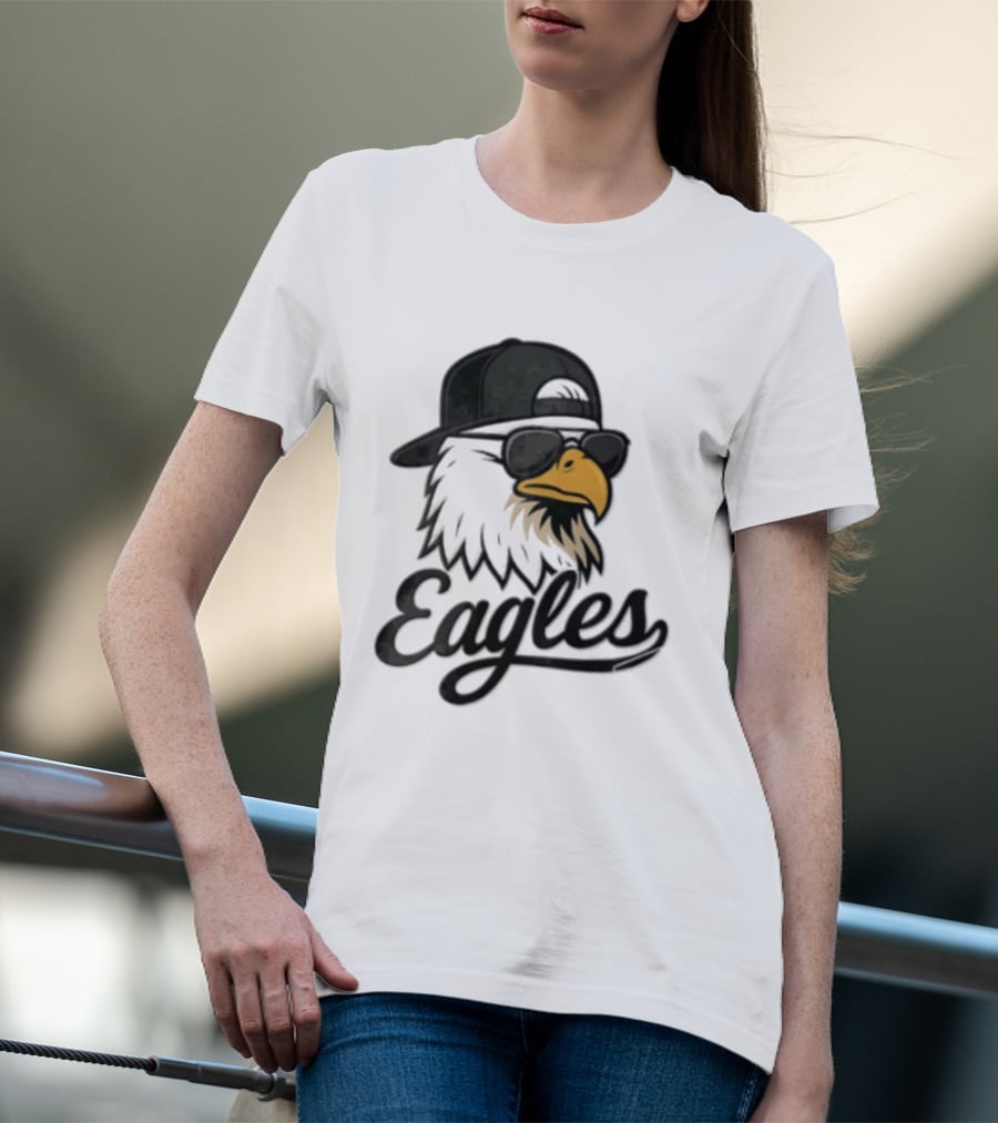 Philadelphia Eagles Eagle Sunglasses Baseball Cap Sports Fan T-Shirt