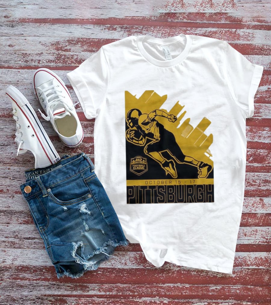 Pittsburgh 412 Football Classic October 15 17 Running Player T-Shirt