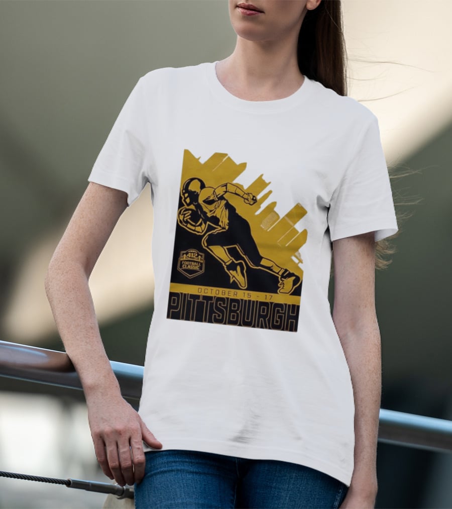 Pittsburgh 412 Football Classic October 15 17 Running Player T-Shirt