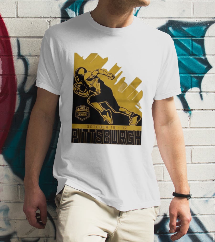 Pittsburgh 412 Football Classic October 15 17 Running Player T-Shirt