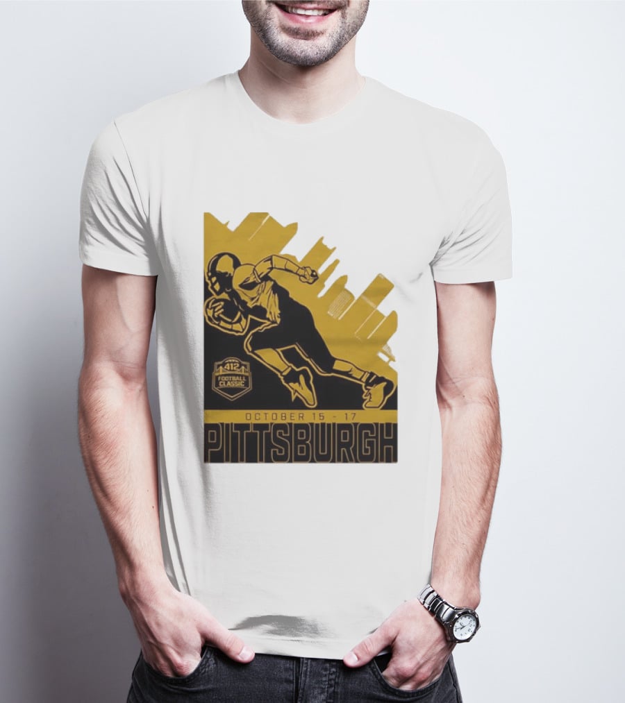 Pittsburgh 412 Football Classic October 15 17 Running Player T-Shirt