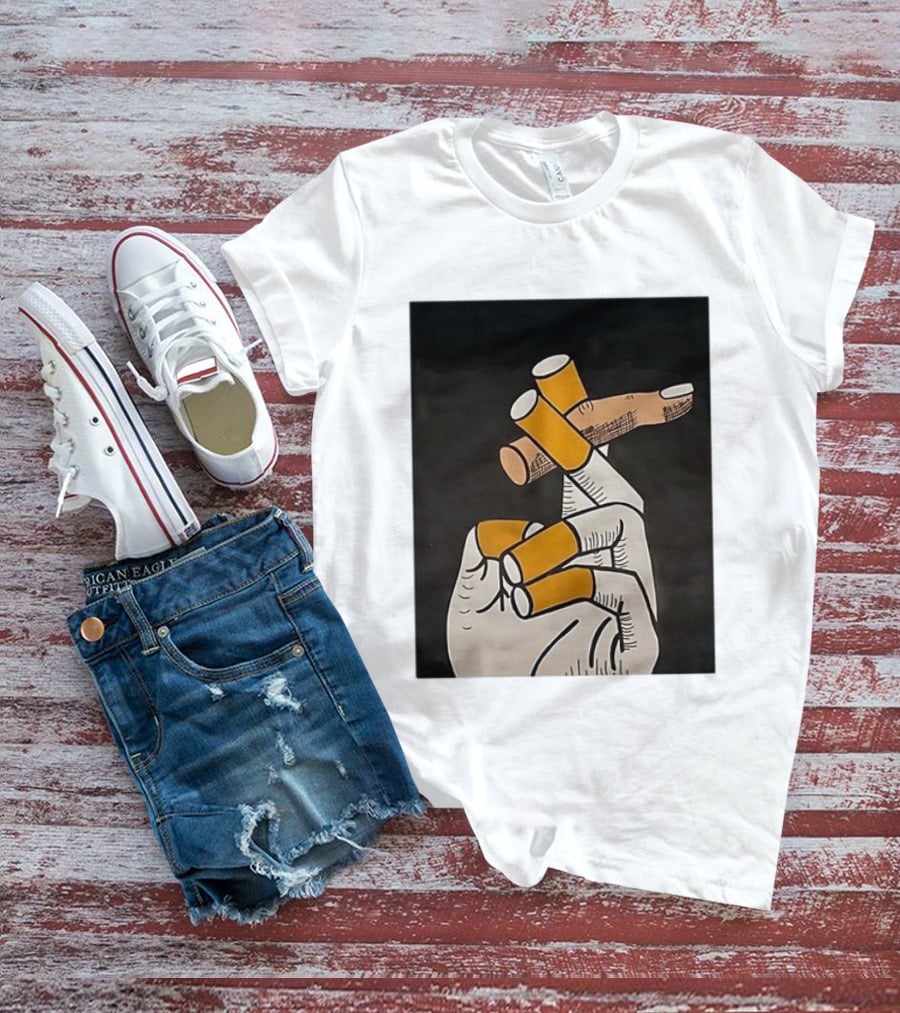 Hand With Cigarettes Smoker T-Shirt