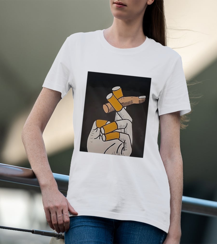 Hand With Cigarettes Smoker T-Shirt