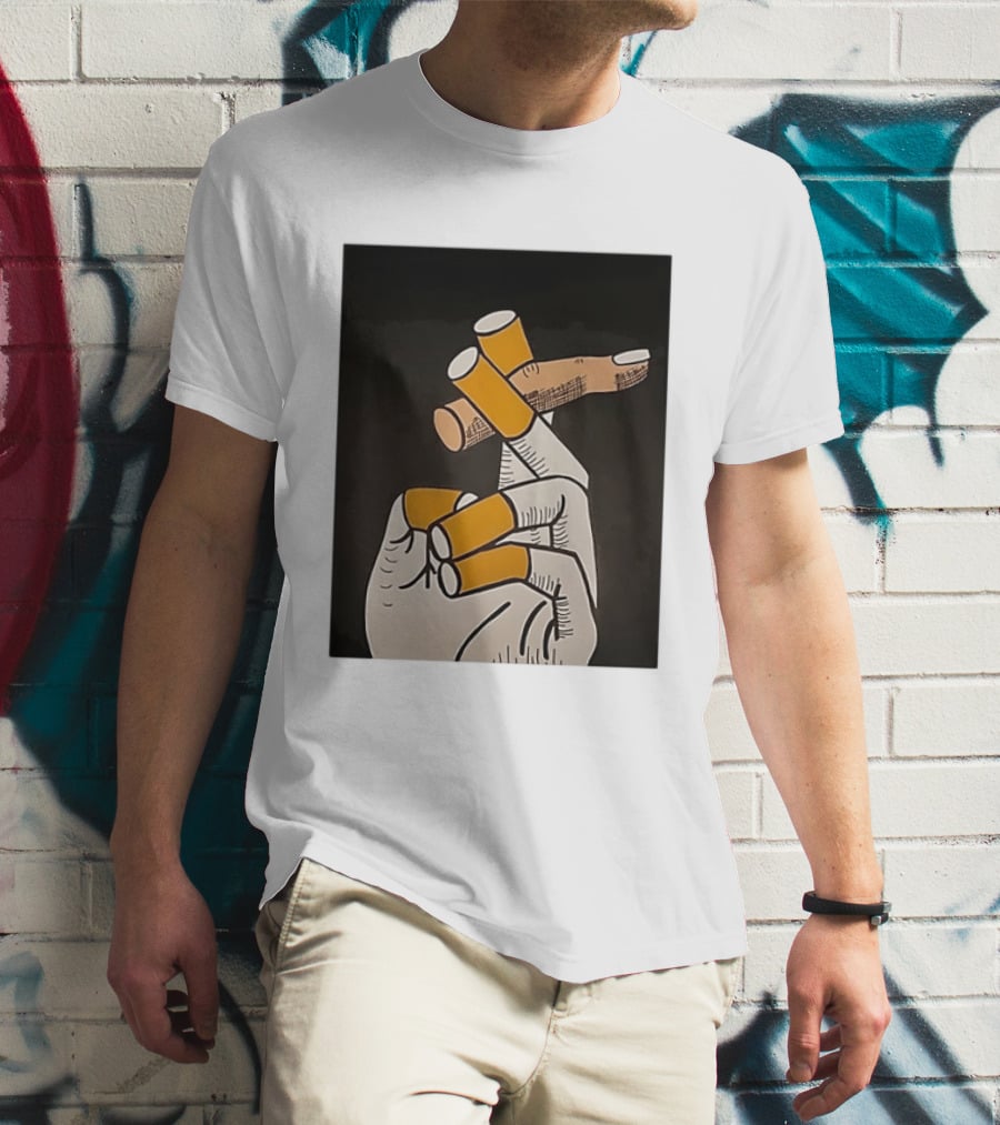 Hand With Cigarettes Smoker T-Shirt
