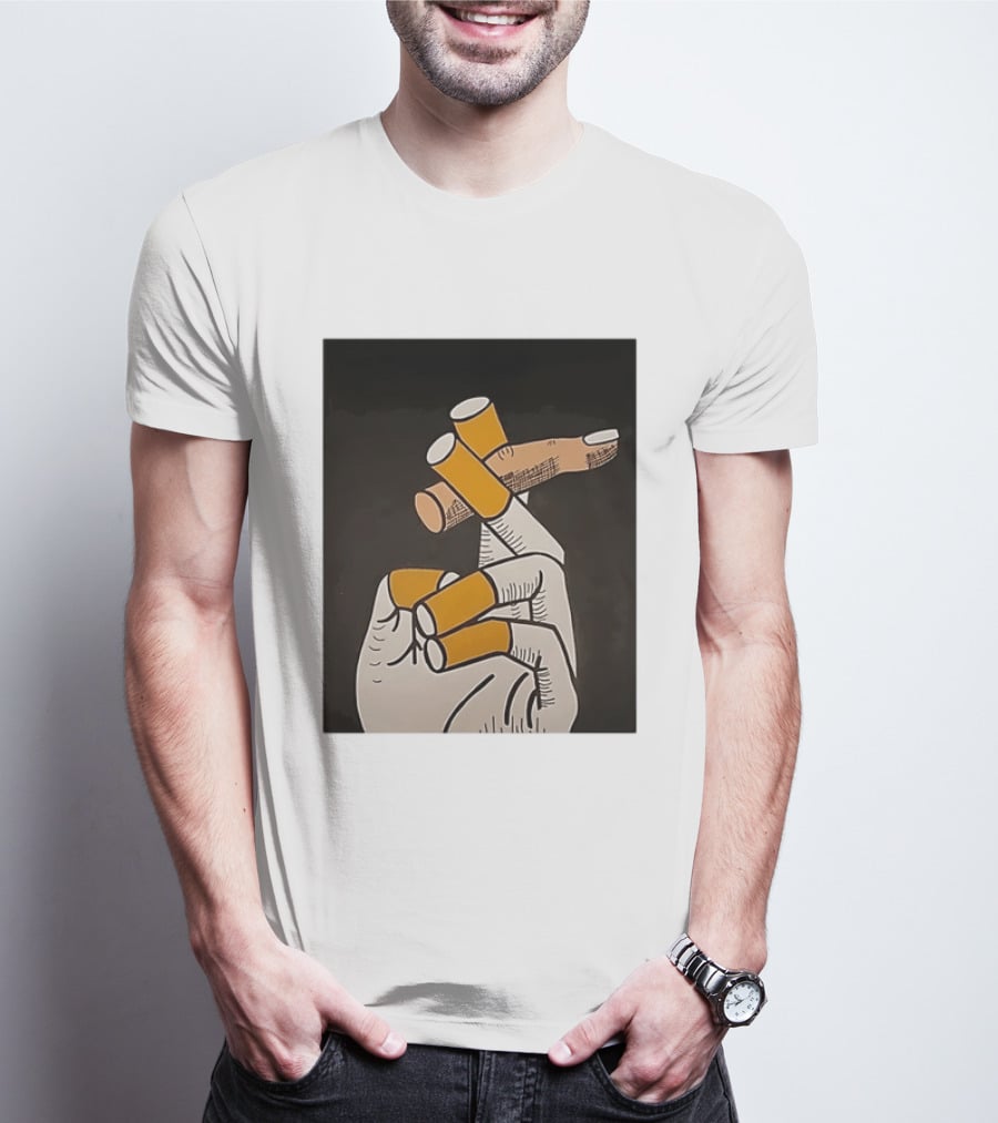 Hand With Cigarettes Smoker T-Shirt