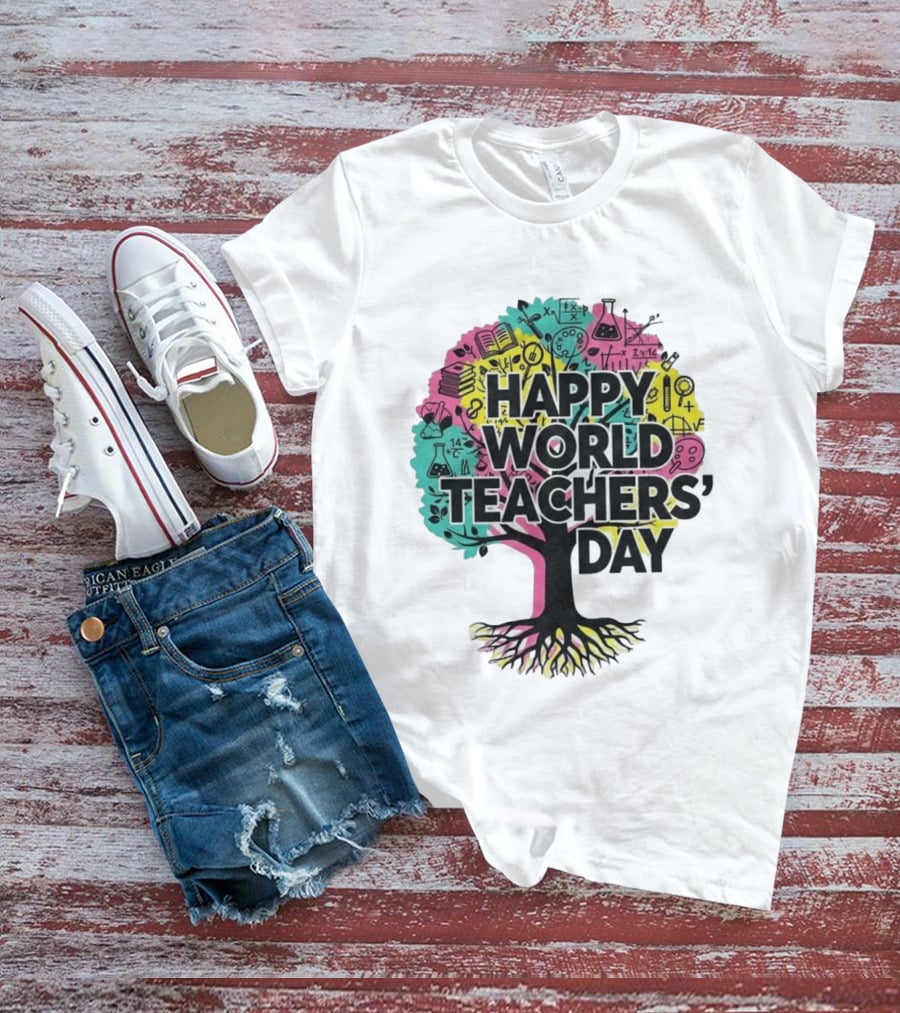 Happy World Teachers' Day Educational Tree T-Shirt