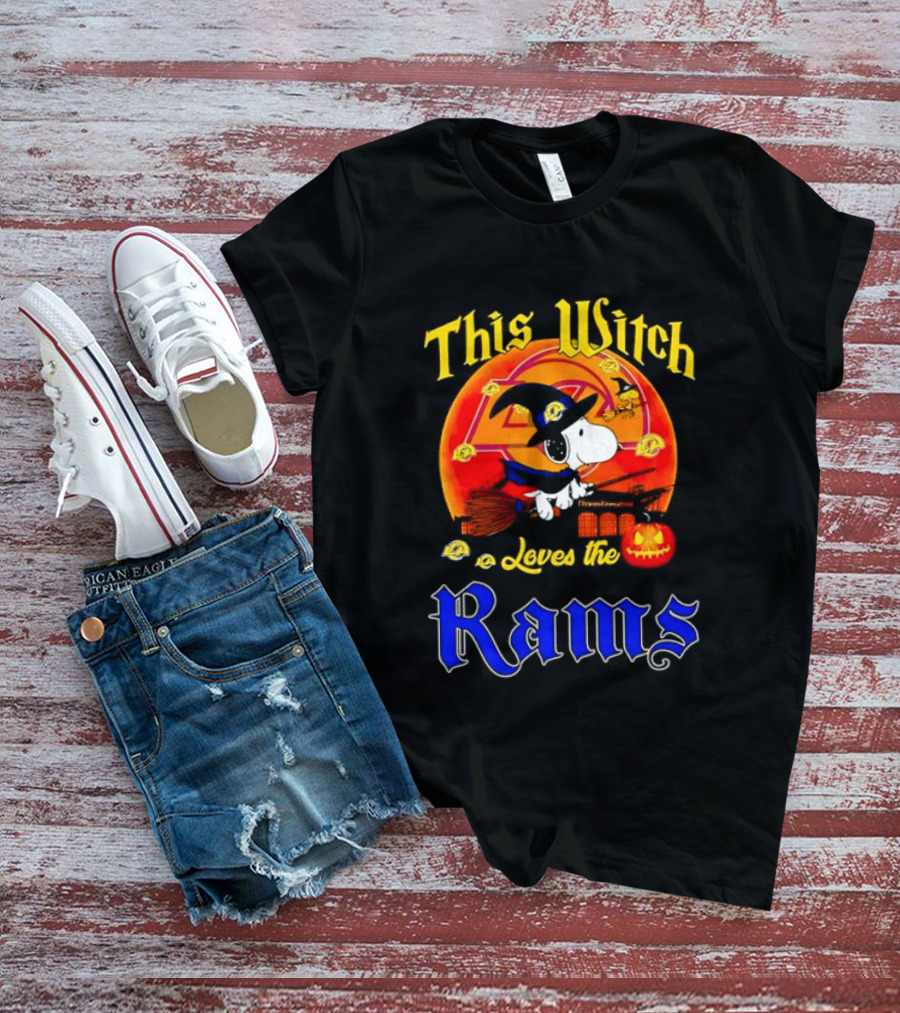 This Witch Loves The Los Angeles Rams Snoopy Halloween T-Shirt