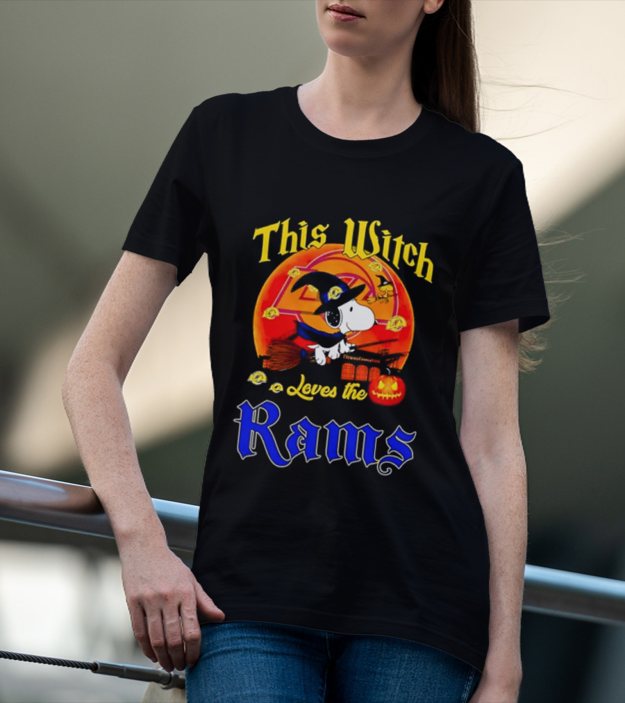 This Witch Loves The Los Angeles Rams Snoopy Halloween T-Shirt