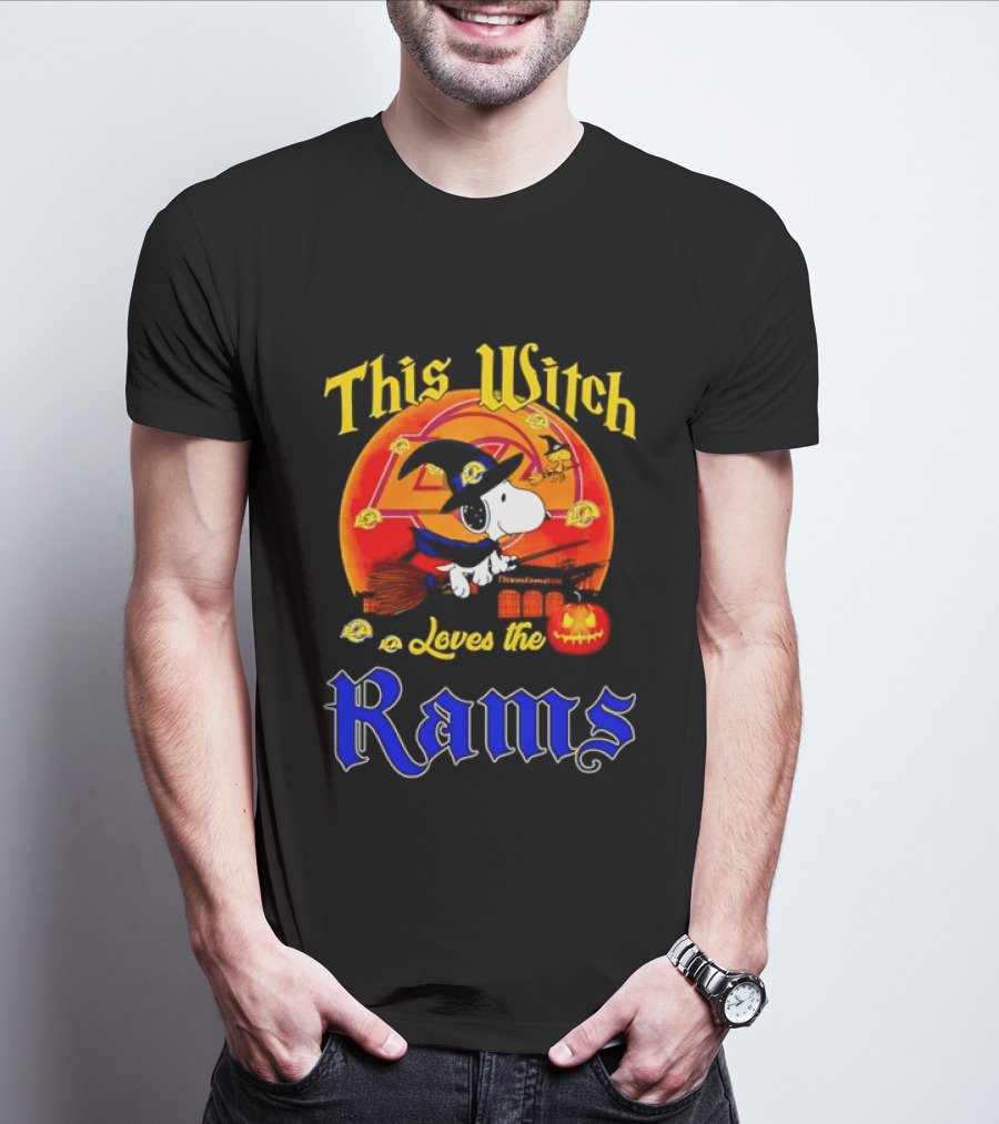 This Witch Loves The Los Angeles Rams Snoopy Halloween T-Shirt