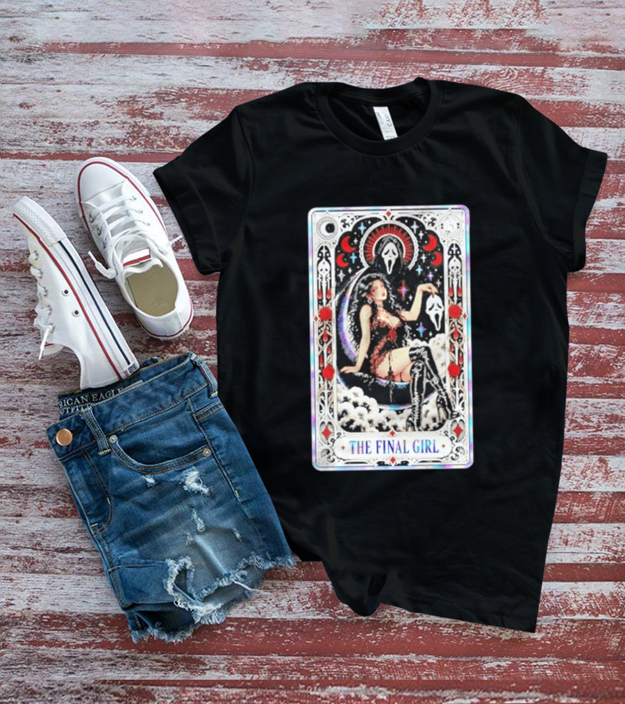The Final Girl Ghostface Scream Tarot Card Aesthetic T-Shirt