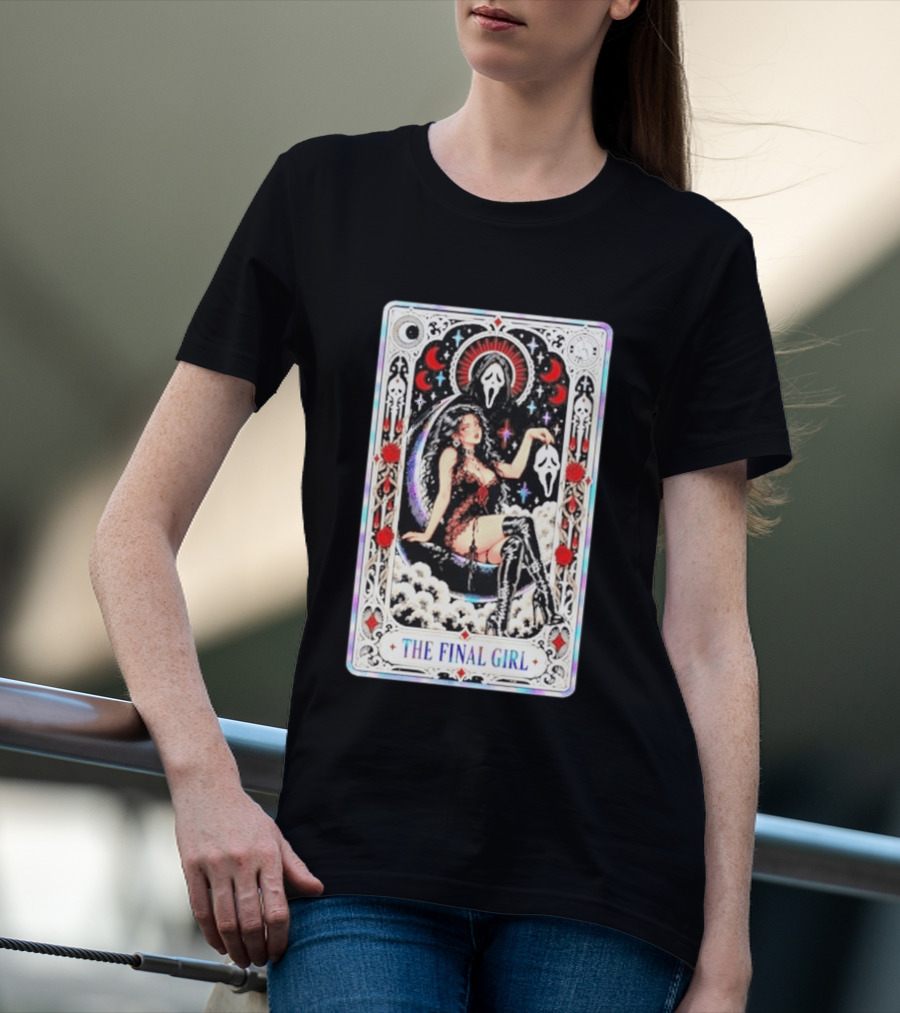 The Final Girl Ghostface Scream Tarot Card Aesthetic T-Shirt