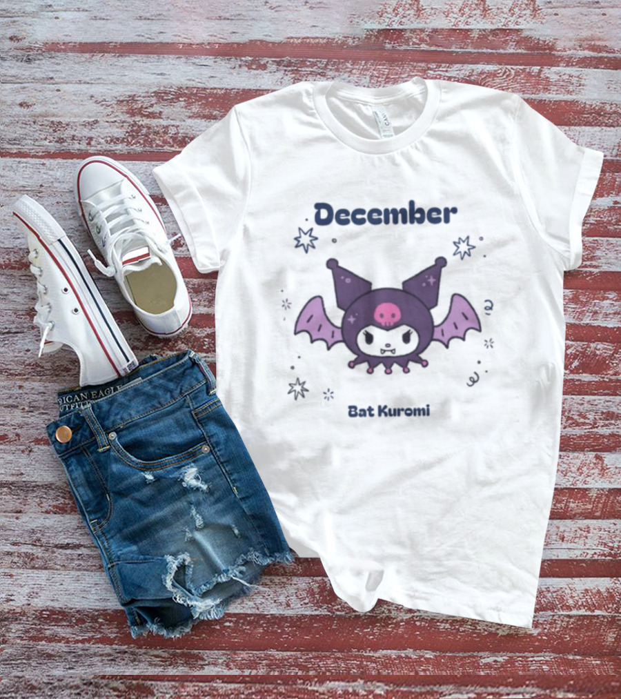 December Bat Kuromi Spooky Sanrio Halloween T-Shirt
