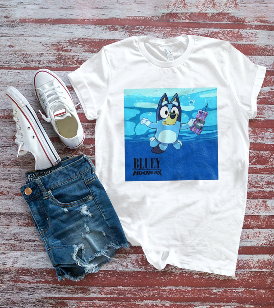 Bluey Hooray Nirvana Nevermind T-Shirt