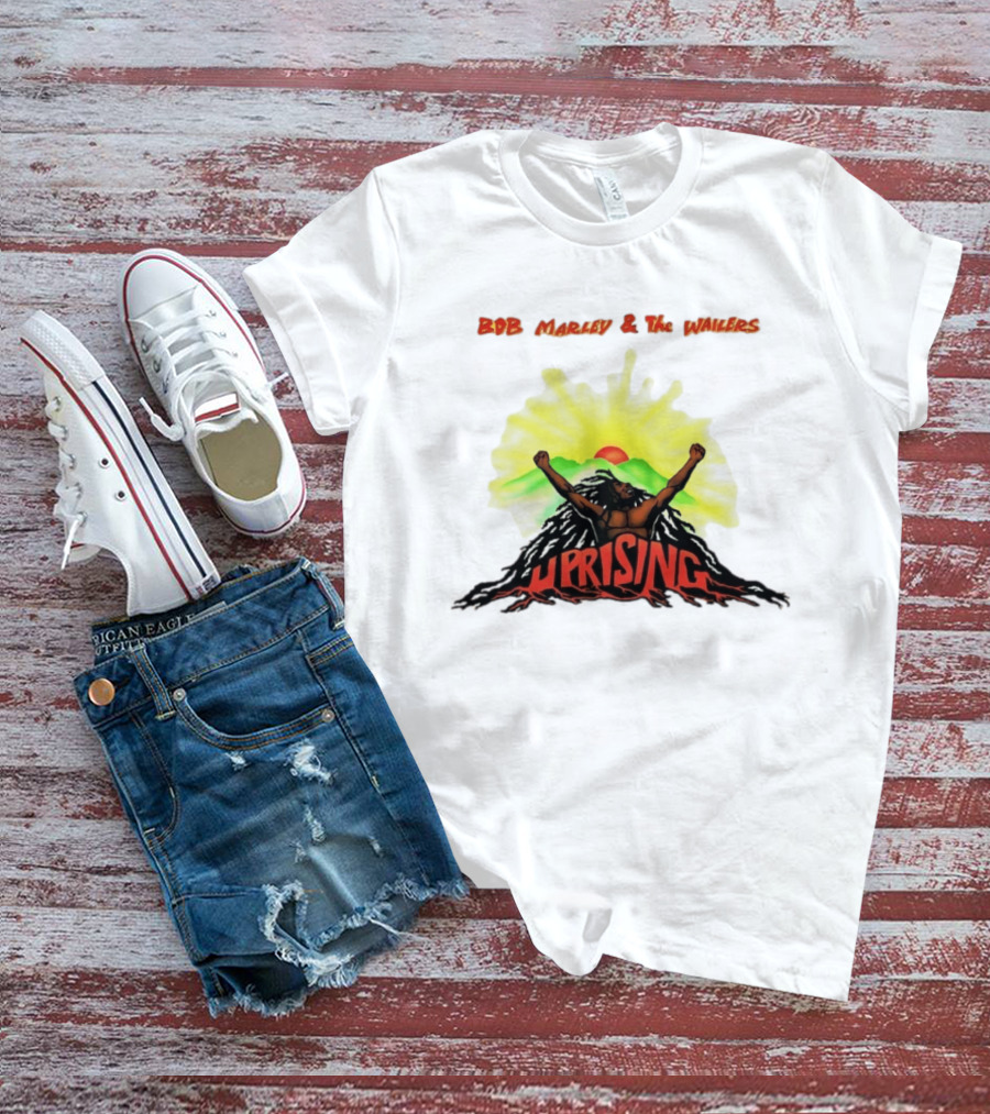 Bob Marley & The Wailers Uprising Reggae Sunburst Mountain T-Shirt