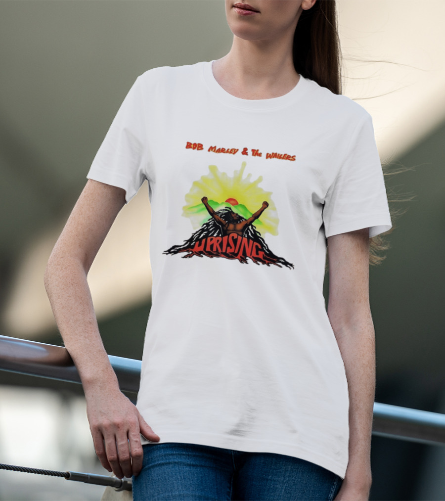 Bob Marley & The Wailers Uprising Reggae Sunburst Mountain T-Shirt