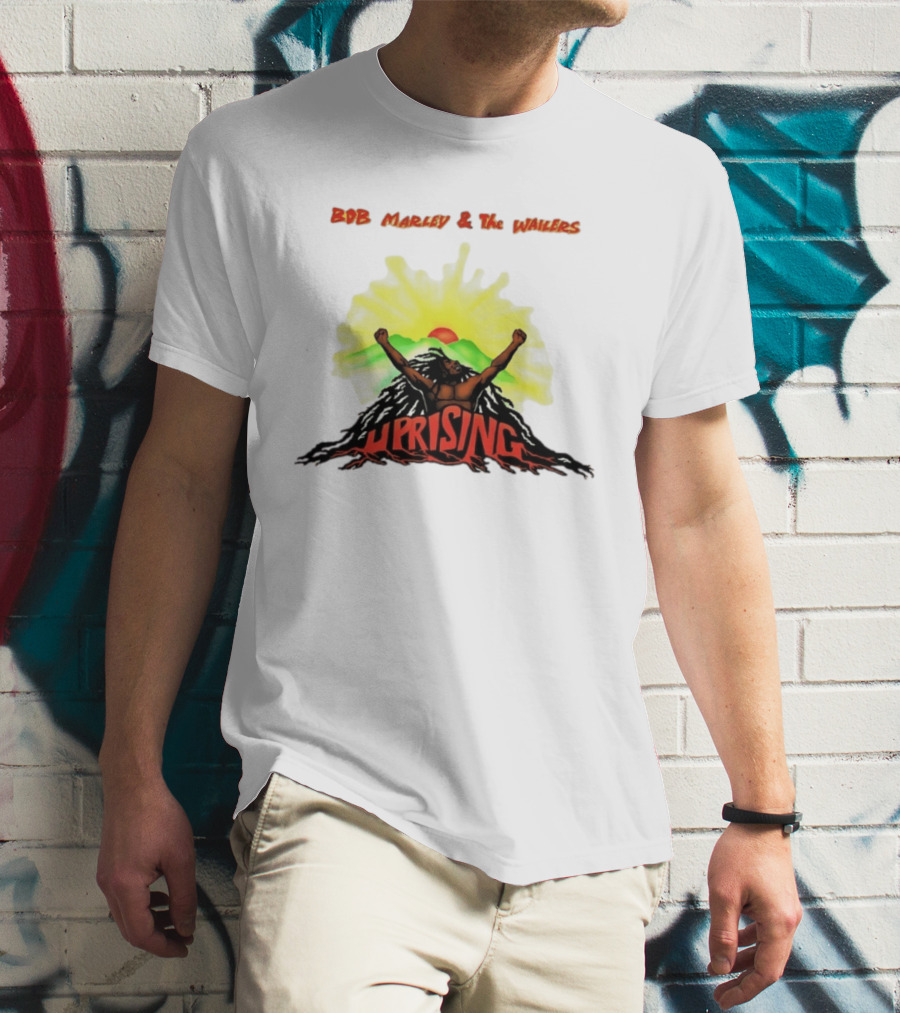 Bob Marley & The Wailers Uprising Reggae Sunburst Mountain T-Shirt