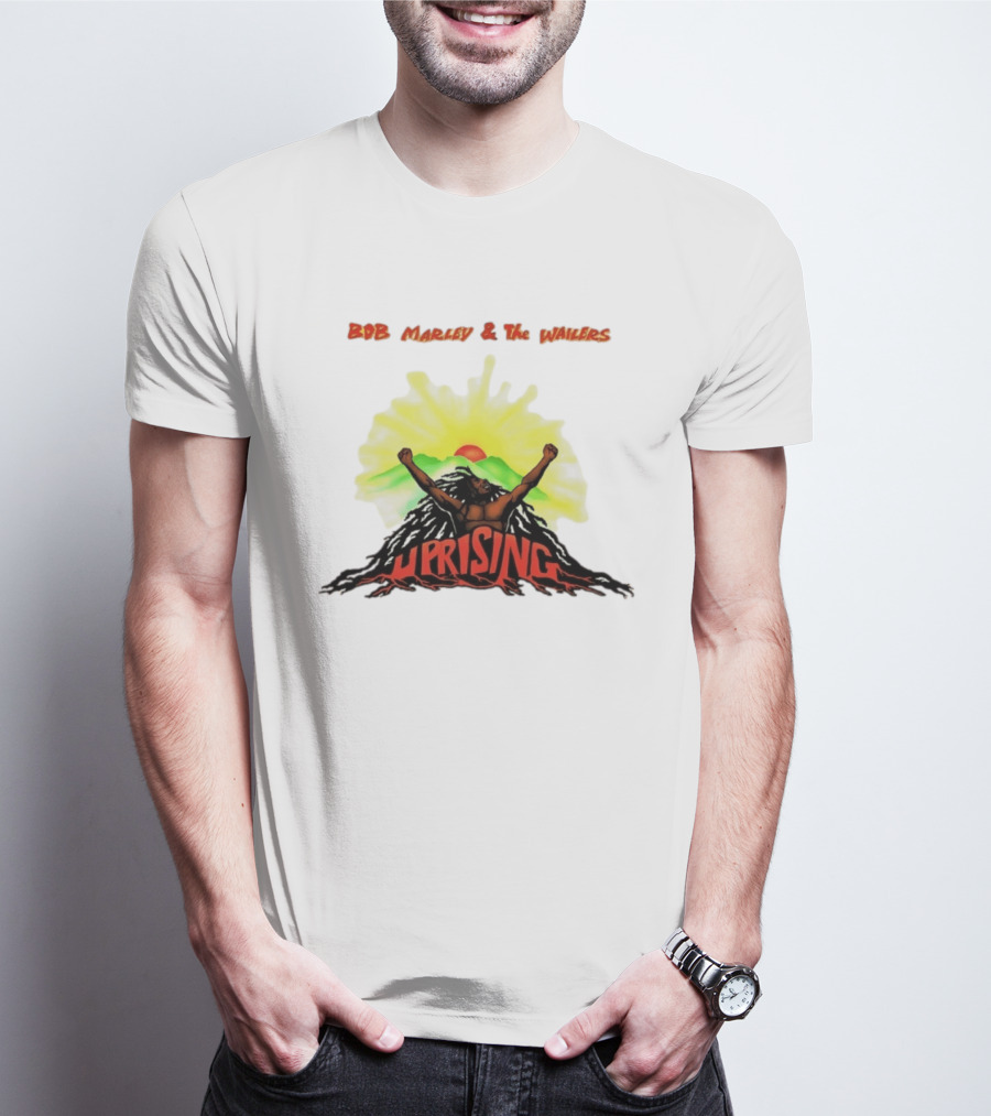 Bob Marley & The Wailers Uprising Reggae Sunburst Mountain T-Shirt