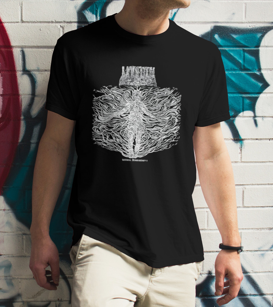 Liturgy Arterial Bombardment Black Metal Abstract Tree Roots Forming Human Shape T-Shirt