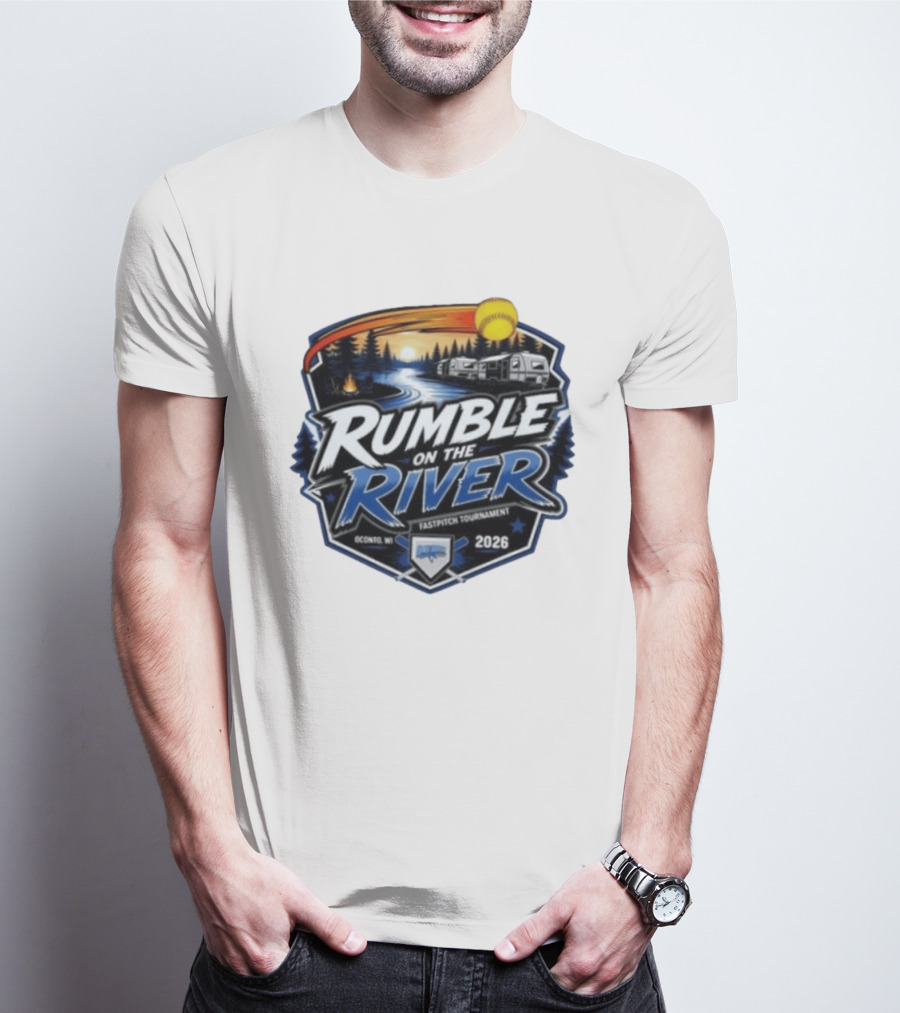 Rumble On The River Fastpitch Tournament Oconto WI 2026 T-Shirt