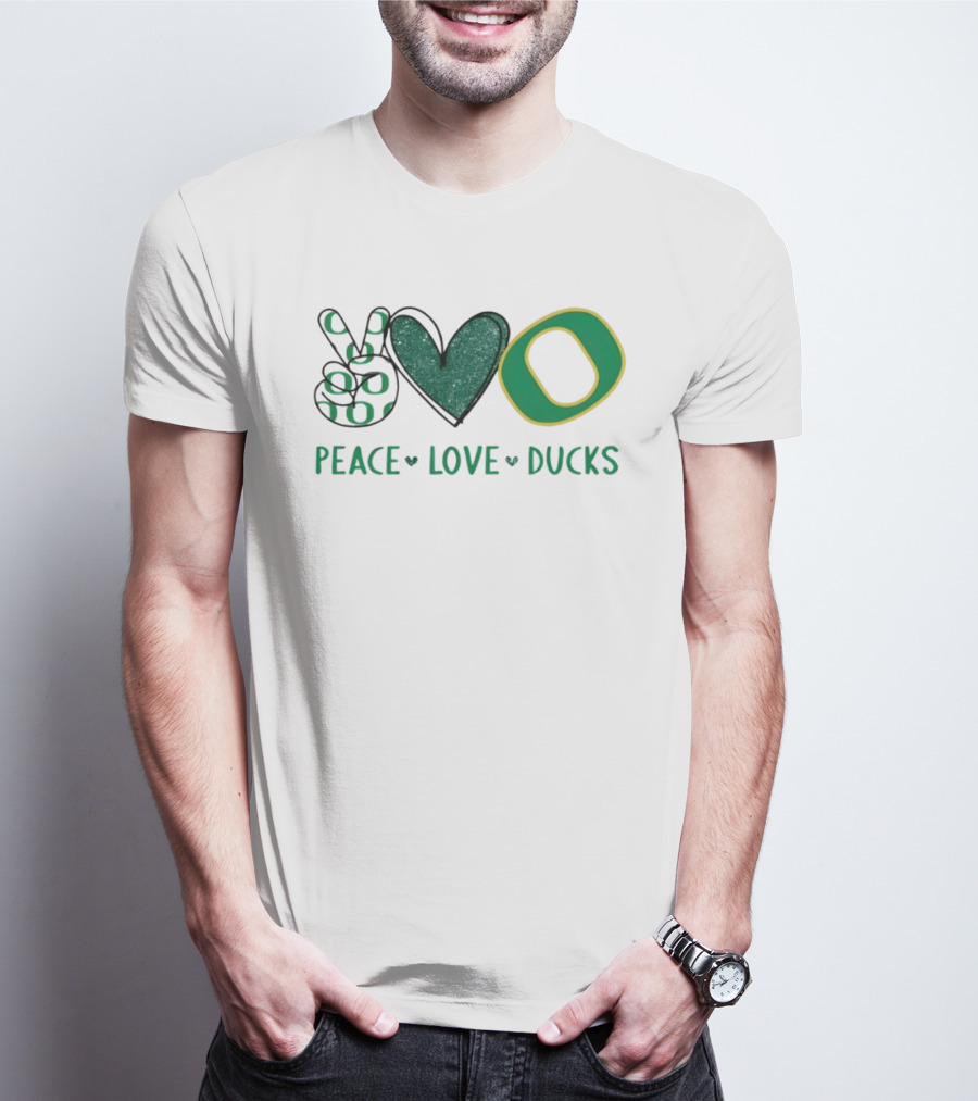 Peace Love Oregon Ducks T-Shirt