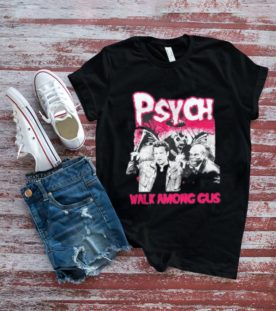 Psych Walk Among Gus Shawn Spencer Burton Guster Comic T-Shirt