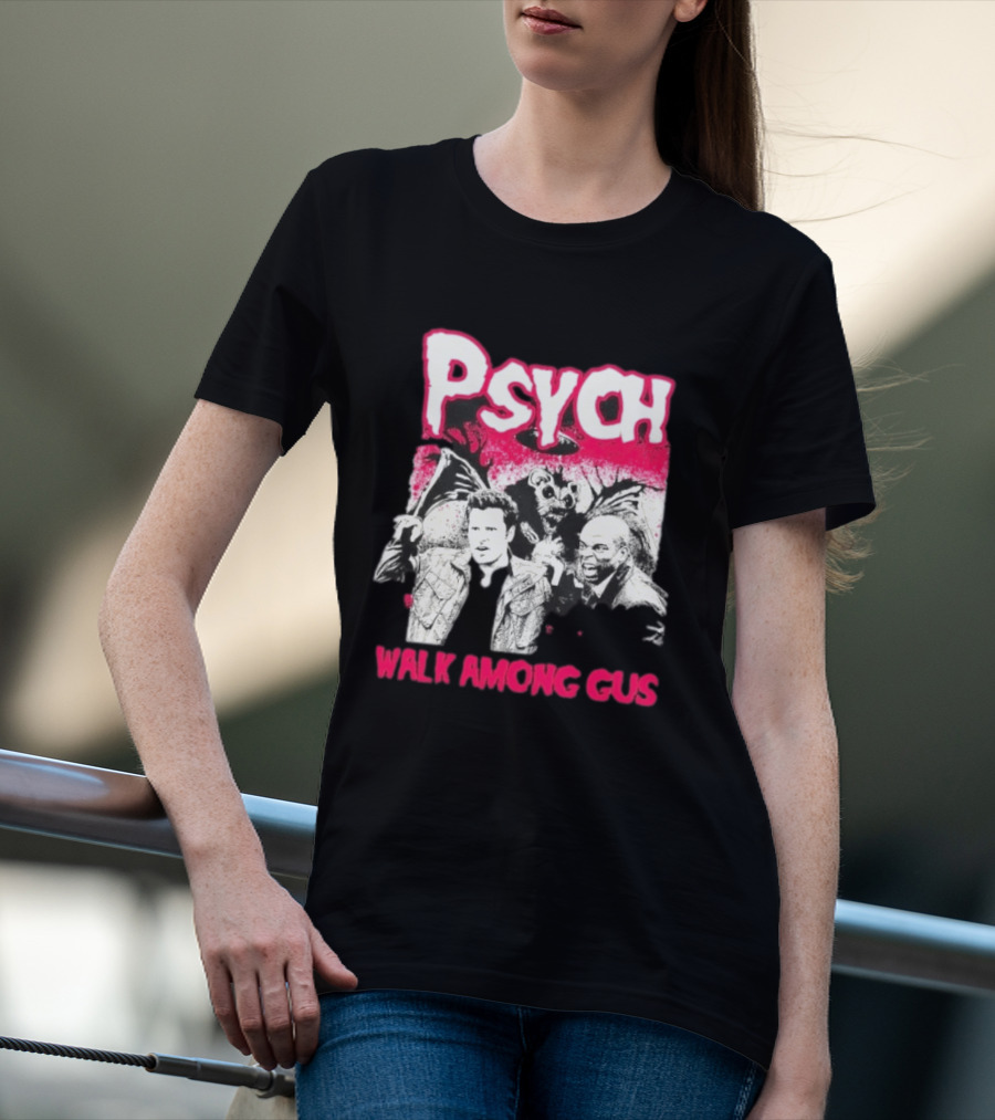 Psych Walk Among Gus Shawn Spencer Burton Guster Comic T-Shirt
