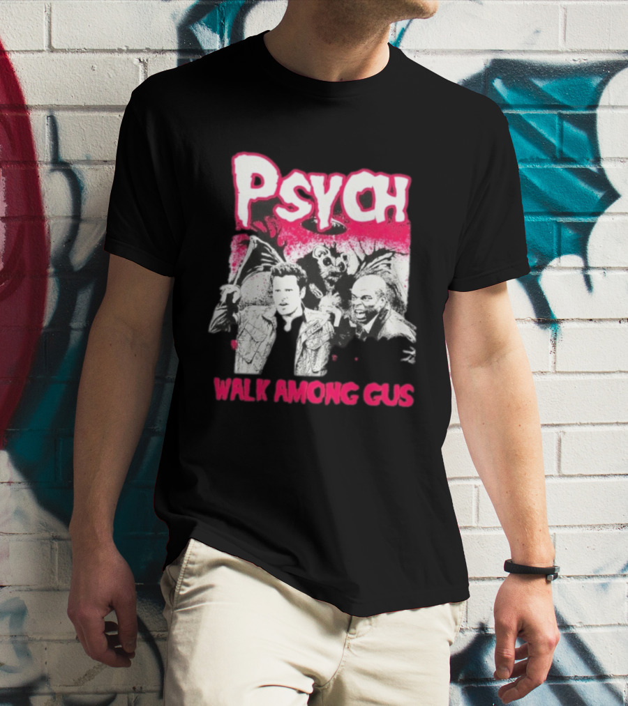 Psych Walk Among Gus Shawn Spencer Burton Guster Comic T-Shirt