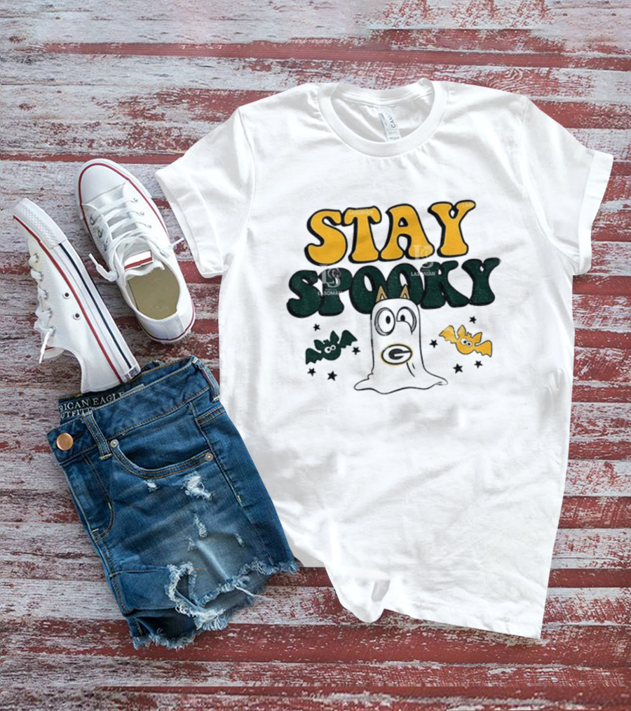 Green Bay Packers Bluey Stay Spooky Halloween T-Shirt